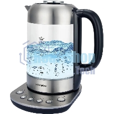 Чайник электрический Hyundai HYK-G8407 1.8 л, 2200 Вт, черный/прозрачный корпус: стекло Чайник электрический Hyundai HYK-G8407 1.8 л, 2200 Вт, черный/прозрачный корпус: стекло