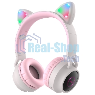 Беспроводные/проводные наушники Hoco W27 серый, накладные, Bluetooth + проводной, 