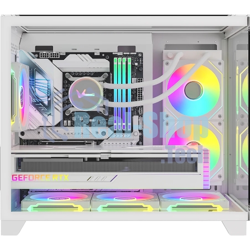 Компьютерный корпус AeroCool/Formula Crystal Z9ML Floe белый без БП mATX 4x120мм 2xUSB 3.0 1xUSB3.1 audio bott PSU
