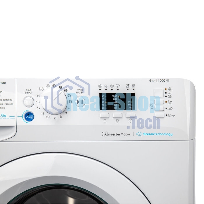 Стиральная машина Indesit BWSA 6109 WWV RU белый, загрузка фронтальная 6 кг, 1000 об/мин, класс: A