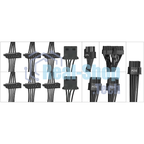Блок питания Digma DPSU-750W-WH RTL, 750Вт, 80 PLUS, 120мм, черный