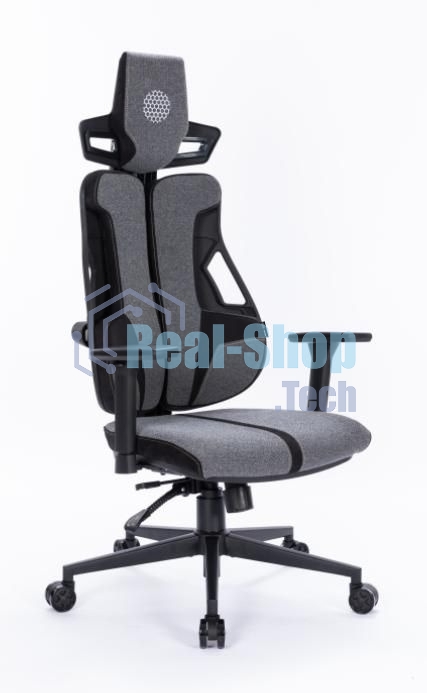 Кресло Cactus CS-CHR-DUO-GYBK серый, экокожа