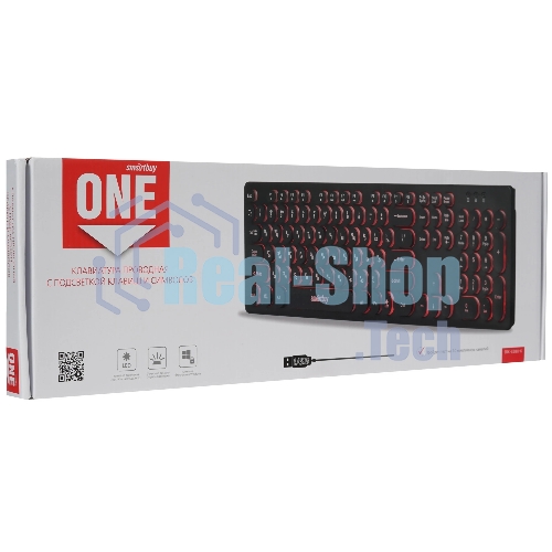 Клавиатура проводная с подсветкой Smartbuy ONE 328 USB Black SBK-328U-K