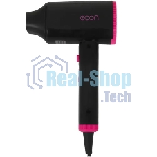 Фен ECON ECO-BH204D черный/розовый, 2000 Вт