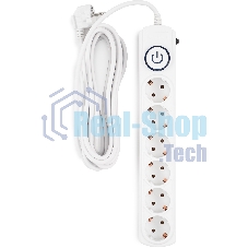 Сетевой фильтр Ippon BK-6-EU-5-10-W 5 м, 6 розеток, белый, коробка