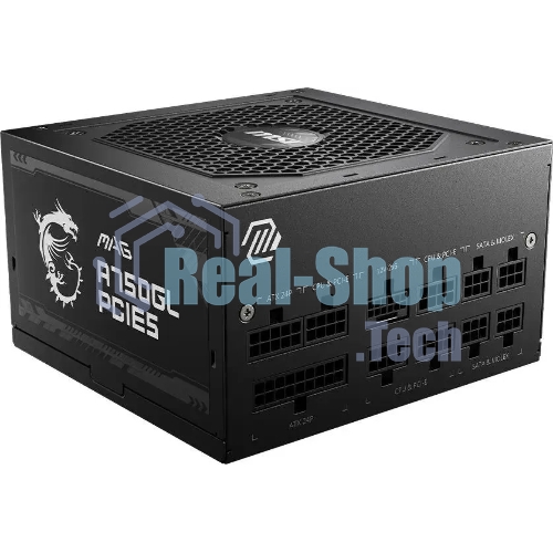 Блок питания MSI ATX 750W MAG A750GL PCIE5 Gen.5 80 PLUS gold (20+4pin) APFC 120мм fan 8xSATA Cab Manag RTL