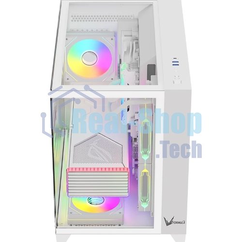 Компьютерный корпус AeroCool/Formula Crystal Z9ML Floe белый без БП mATX 4x120мм 2xUSB 3.0 1xUSB3.1 audio bott PSU