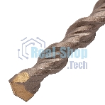 Бур по бетону Denzel двойная спираль, Cobalt W-tip, 16x600 мм, SDS PLUS