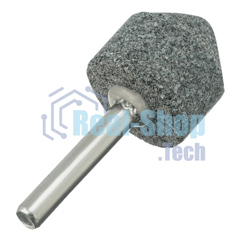 Шарошка абразивная Denzel конус, для дрели, 25 x 25 мм, хвостовик d6 мм, 63С