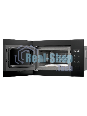Встраиваемая микроволновая печь MONSHER MMH 1115 Noir, High-Tech, 15 л, мощность 600 Вт, 5 уровней мощности, размораживание, сенсорное управление, черный