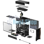 Корпус DeepCool CL6600, Midi-Tower, чёрный, 5 x 120 мм