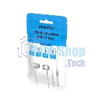 Проводные наушники Maxvi MHF-17 Easy белый, внутриканальные, проводной (jack 3.5 мм), встроенный микрофон