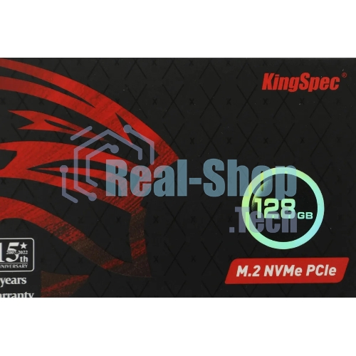 Накопитель SSD KingSpec NE-128, 128Gb, PCIe 3.0 x4, M.2 2280, R/W 1800/600