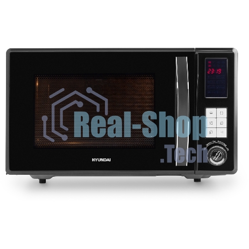 Микроволновая печь Hyundai HYM-D3009 черный, 23 л, 800 Вт, переключатели - кнопки, поворотный механизм