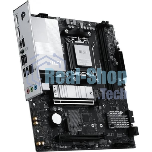 Материнская плата MSI PRO B850M-G, AM5, AMD B850, 2xDDR5, 4xSATA, 2xM.2, 1xPCIe 5.0 x16, 1xPCIe 4.0 x4, 1xDP, 1xHDMI, 1x5Gb LAN, 1xUSB-C 5Gbps, 3xUSB-A 5Gbps, 2xUSB-A 2.0, 3x3.5 мм, 7.1, mATX