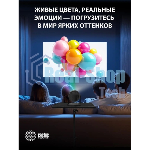 Проектор Cactus CS-PRE.01B.Full HD-A LCD 7300Lm LS 250Lm ANSI (1920x1080) 1500:1 ресурс лампы:50000часов 1xUSB typeA 1xHDMI 1кг