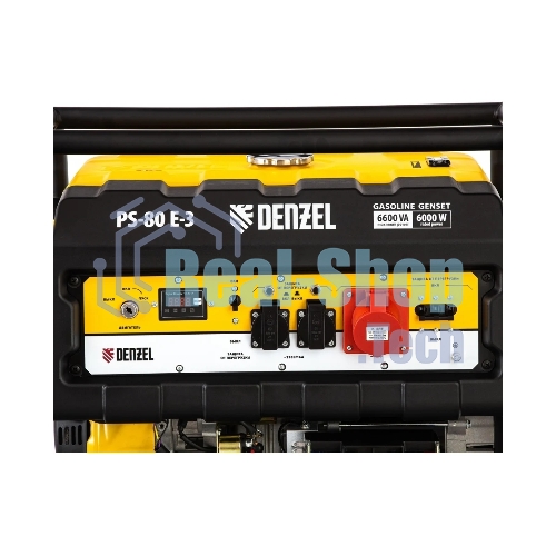 Электрогенератор бензиновый Denzel PS 80 E-3, 6.5 кВт, 85 дБ, 87 кг