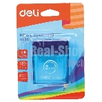 Точилка для карандашей ручная Deli E0526, 2 отверстия, пластик, ассорти блистер