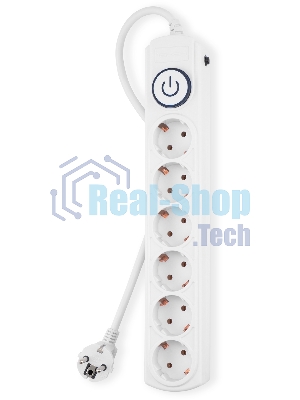 Сетевой фильтр Ippon BK-6-EU-5-10-W 5 м, 6 розеток, белый, коробка