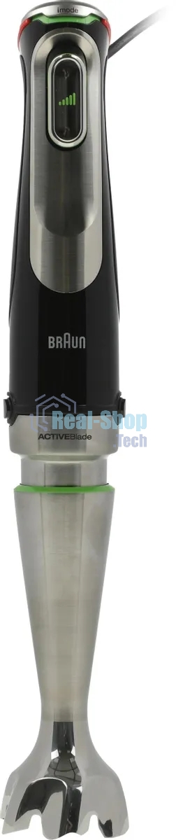 Блендер погружной Braun MQ9135XI черный, 1200 Вт, плавная регулировка, турбо