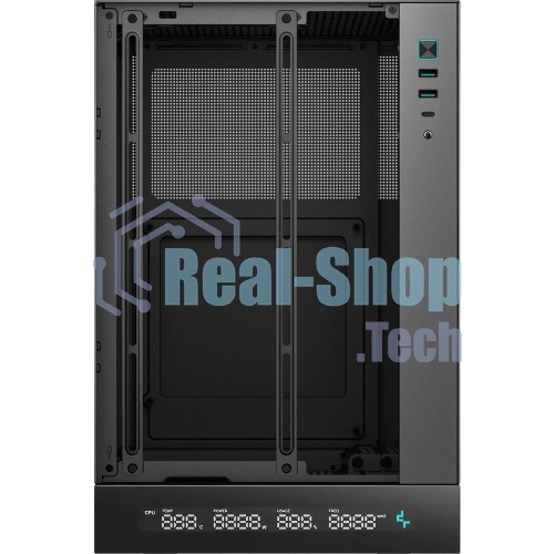 Компьютерный корпус Deepcool CH170 DIGITAL черный без БП mini-ITX 1x120мм 1xUSB 2.0 1xUSB 3.0 audio bott PSU