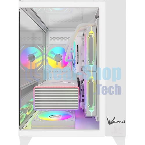 Компьютерный корпус AeroCool/Formula Crystal Z9ML Floe белый без БП mATX 4x120мм 2xUSB 3.0 1xUSB3.1 audio bott PSU