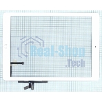 Сенсорное стекло (тачскрин) для iPad Air (A1474, A1475, A1476), белое с кнопкой OEM