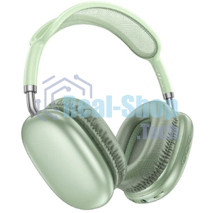 Беспроводные/проводные наушники Borofone BO22 Plus зеленый, накладные, Bluetooth + проводной, складная конструкция, микрофон, до 12 ч