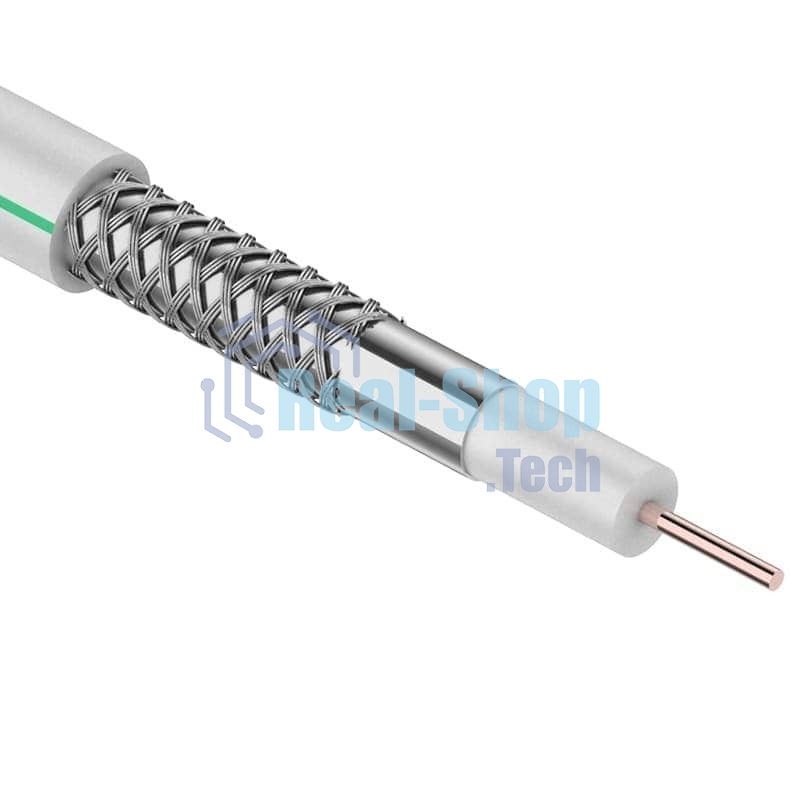 Кабель коаксиальный CAVEL SAT 703 B, Cu/Al/CuSn, 75%, 75 Ом, 7 метров, белый (цена за метр)