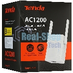 Двухдиапазонный усилитель беспроводного сигнала Tenda A18 Pro AC1200, 2,4/5 ГГц, 1167 Мбит/с, внешние антенны 2х3dBi