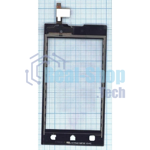 Сенсорное стекло (тачскрин) для ZTE V815W v2, черное