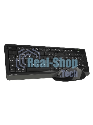 Комплект клавиатура+мышь A4Tech FStyler FG1010S беспроводной, USB, 2000 DPI, чёрный/серый