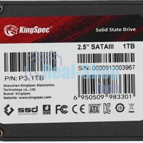 Накопитель SSD KingSpec P3-1Tb, 1Tb, SATA, 2.5