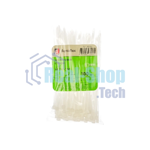 Нейлоновые стяжки Fortisflex КСС 4х150 мм белый 100 шт
