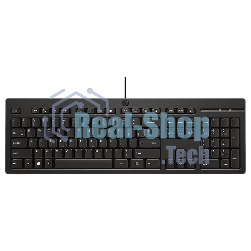 Клавиатура проводная HP 125 проводная, USB Type-A, чёрный