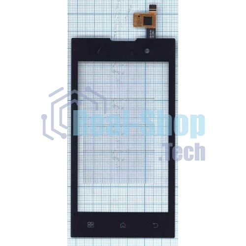 Сенсорное стекло (тачскрин) для ZTE V815W v2, черное