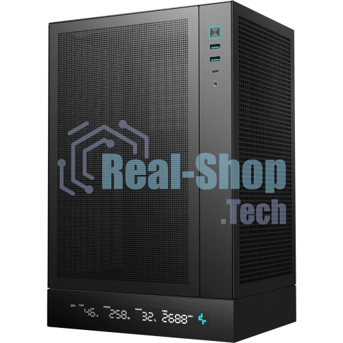 Компьютерный корпус Deepcool CH170 DIGITAL черный без БП mini-ITX 1x120мм 1xUSB 2.0 1xUSB 3.0 audio bott PSU
