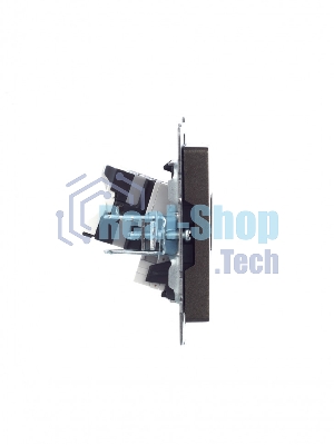 Розетка компьютерная двойная RJ11+RJ45 IEK BRITE РК/Т12-БрТБ кат.5E темная бронза