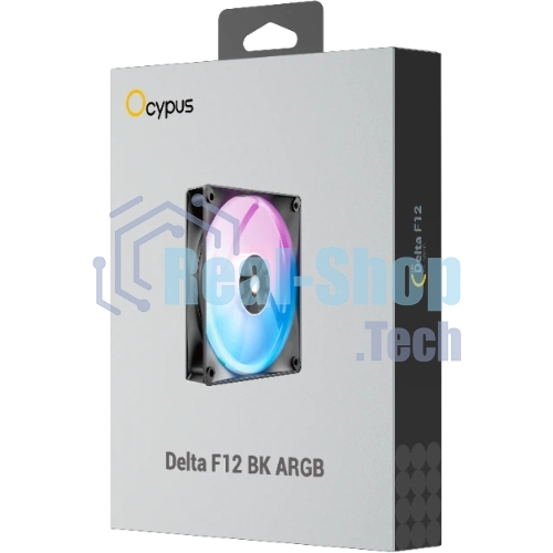 Вентилятор для корпуса Ocypus Delta F12 BK, 120x120x25мм, 4-PIN PWM, 500-2000 RPM, 29 DBA MAX, HYDRO BEARING
