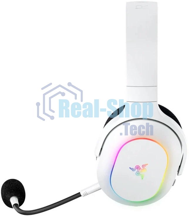 Гарнитура Razer Barracuda X Chroma белый, беспроводная, радиоканал, до 70 ч, съёмный микрофон, подсветка