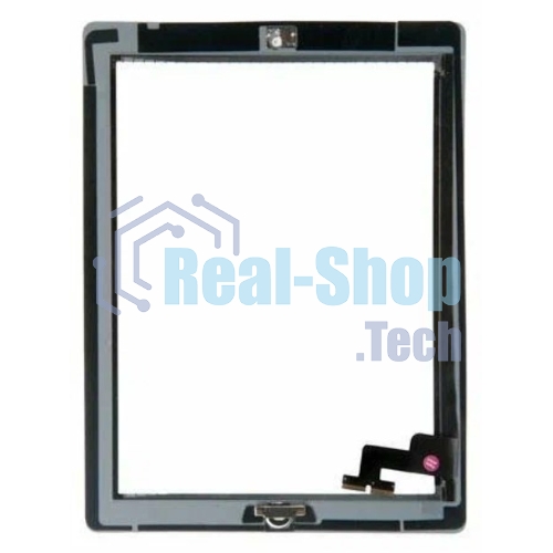 Сенсорное стекло (тачскрин) для iPad 2 (A1395, A1396, A1397), белое с кнопкой OEM