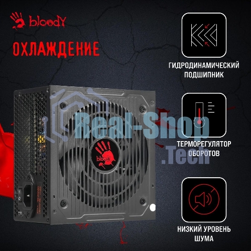 Блок питания Bloody BD-PS700W, 700Вт, 80 PLUS WHITE, 120мм, черный