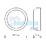 Светильник ЖКХ Gauss LITE круг 15W 1140lm 4000K 200-240V IP65 D155x52мм белый с акус сенс LED 1/40