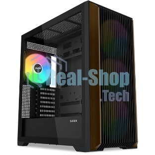 Корпус SAMA Z60, Midi-Tower, чёрный, 4 x 140 мм