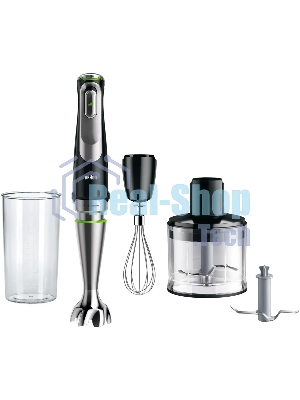 Блендер погружной Braun MQ9135XI черный, 1200 Вт, плавная регулировка, турбо