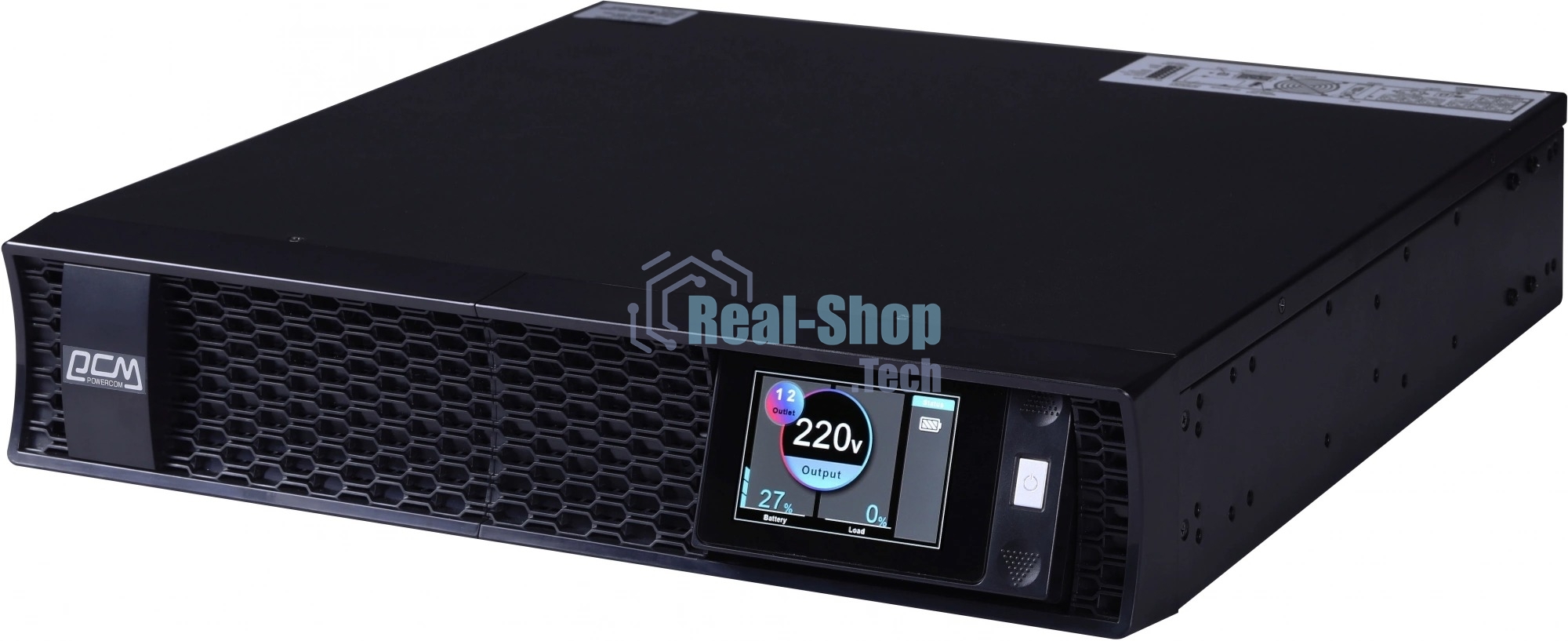Источник бесперебойного питания Powercom Next, On-Line, 1000VA/1000W, Rack/Tower, 8*IEC320-C13, LCD, Serial+USB, SmartSlot, подкл. доп. Бат.