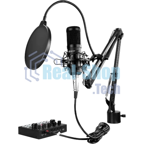 Микрофон проводной Оклик SM-600G 2.5м черный