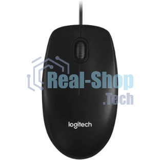 Мышь проводная Logitech M100/100R DARK/GREY (темно-серая/черная), 1000 dpi, USB, кнопки - 3