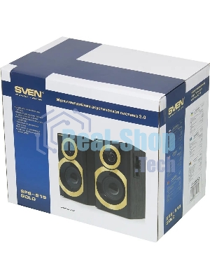 Акустическая система SVEN SPS-619 GOLD акустическая система 2.0, мощность 2х10 Вт(RMS)