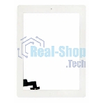 Сенсорное стекло (тачскрин) для iPad 2 (A1395, A1396, A1397), белое с кнопкой OEM